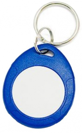 Брелок Mifare IL-07М4BW, 4K , c кольцом, cиний + белый Фото