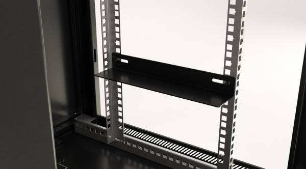 Hyperline TWB-2266-GP-RAL9004 Шкаф настенный 19-дюймовый (19