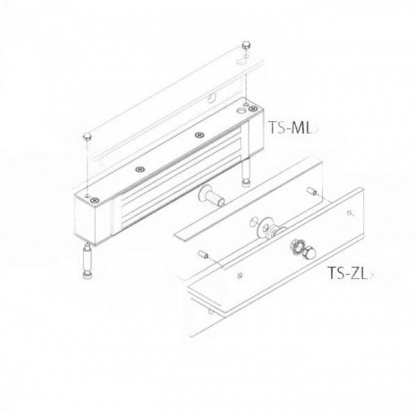 TS-ZL180S Комплект креплений для установки электромагнитных замков Фото