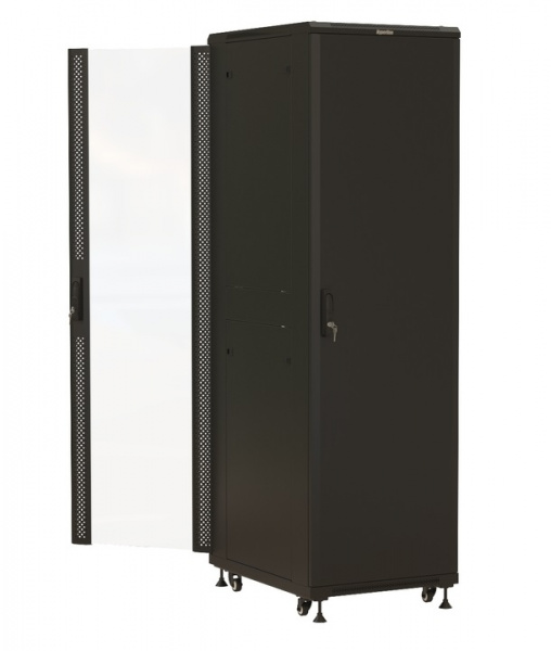 Hyperline TTBR-4268-AS-RAL9004 Шкаф напольный 19-дюймовый, 42U, 2055x600х800 мм (ВхШхГ) Фото