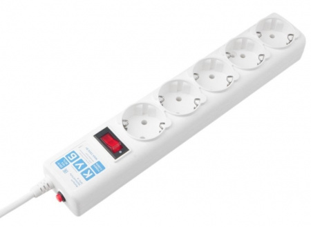 SPG-B-10-WHITE Фильтр-удлинитель PC 3м 5р, бел. 10А/2,2кВт Фото SPG-B-10-WHITE Фильтр-удлинитель PC 3м 5р, бел. 10А/2,2кВт Фото