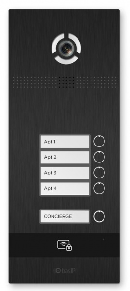 BI-04FB BLACK Вызывная панель на 4 абонента Фото BI-04FB BLACK Вызывная панель на 4 абонента Фото