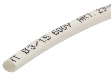 Термоусадочная трубка REXANT 3,0/1,5 мм, белая, упаковка 50 шт. по 1 м Фото