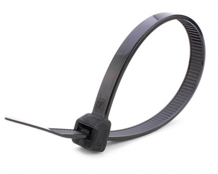 Хомут-стяжка кабельная нейлоновая REXANT 200 x3,6 мм, черная, упаковка 100 шт. Фото