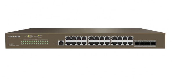 G5328F Управляемый L3 коммутатор IP-COM с 24 Ethernet портами 10/100/1000 Мбит/с, 4 SFP 100/1000 Мбит/с Фото