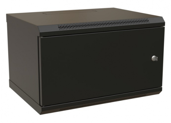 WR-TW-0966-SR-RAL9004 Шкаф настенный 19-дюймовый (19
