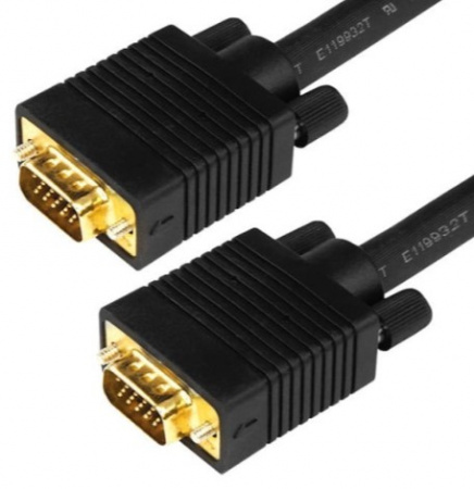 Шнур VGA - VGA с ферритами, длина  3 метра, черный (GOLD) REXANT Фото
