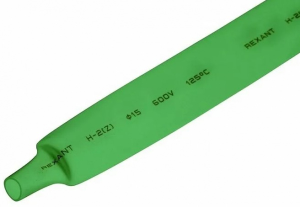 Трубка термоусаживаемая ТУТнг-LS (2:1)-9/4.5 зеленая REXANT Фото