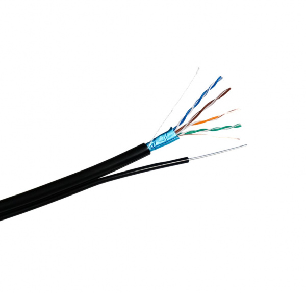 FTP CAT 5E CU 4x2x0,50 CU PE ВНЕШ С ТРОСОМ(МЕДНЫЙ) Фото