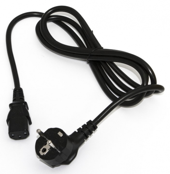 Hyperline PWC-IEC13-SHM-1.8-BK Кабель питания компьютера (Schuko+C13) (3x0.75), 10A, угловая вилка Фото Hyperline PWC-IEC13-SHM-1.8-BK Кабель питания компьютера (Schuko+C13) (3x0.75), 10A, угловая вилка Фото