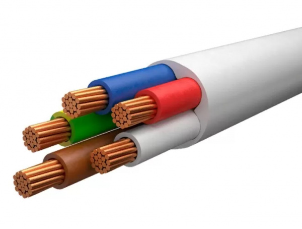 Провод соединительный ПВС 5х0,75 мм² 150 м белый ГОСТ 7399-97 Фото Провод соединительный ПВС 5х0,75 мм² 150 м белый ГОСТ 7399-97 Фото