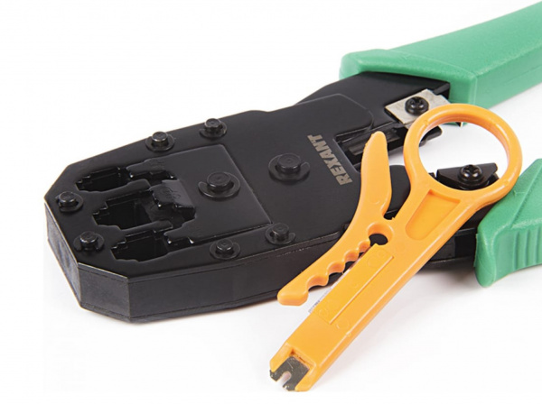 Кримпер для обжима  8P8C/6P6C/4P4C (ht-200), заделка витой пары (ht-318М) REXANT Фото