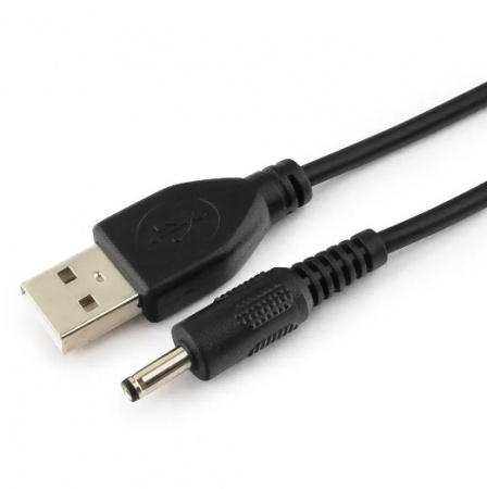 Кабель USB 2.0 Pro Gembird CC-USB-AMP35-6, AM/DC 3,5мм (для хабов), 1.8м, экран, черный, пакет Фото