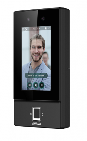 DHI-ASI6214S-D AI терминал учета рабочего времени и контроля доступа с распознаванием лиц и отпечатков пальцев Фото