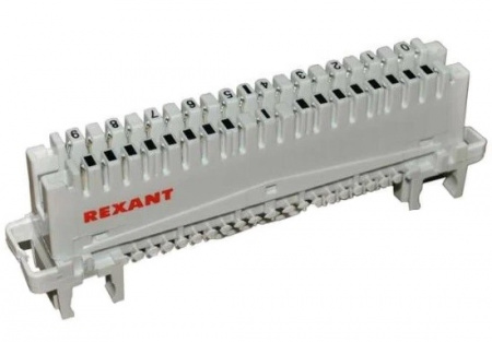 Плинт 10 pin размыкаемый, маркировка 0-9, универсальный (монтаж на рейку+ хомут)  REXANT Фото