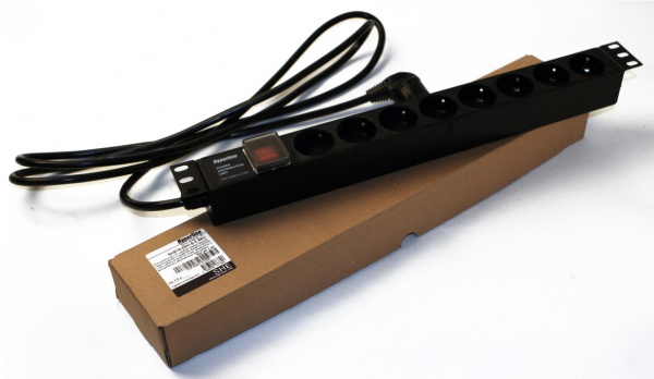 Hyperline SHE19-8SH-S-2.5EU Блок розеток для 19 Hyperline SHE19-8SH-S-2.5EU Блок розеток для 19