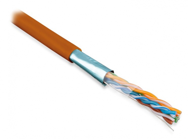 Кабель витая пара Hyperline Cat5e F/UTP, FUTP4-C5E-S24-IN-LSZH-OR-305, (24 AWG) (305 м) Фото Кабель витая пара Hyperline Cat5e F/UTP, FUTP4-C5E-S24-IN-LSZH-OR-305, (24 AWG) (305 м) Фото